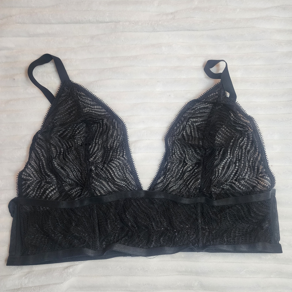 Victoria's Secret Black Sheer Lace Bra